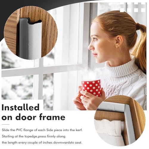 BBTO Weather Stripping Door Window Seal V-Shaped Foam Kerf,40 Feet,White - color: White, size: 40 Feet