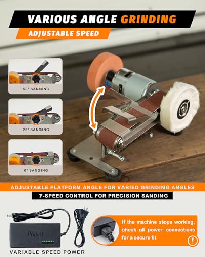 Mini Belt Sander, Electric Small Sander Knife Sharpener, 6.5"x6.5"x4.2" - size: 6.5"x6.5"x4.2"