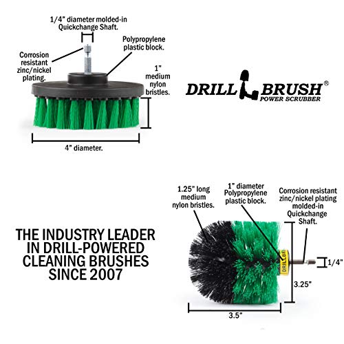 Cast Iron Skillet Scrubber - Oven Rack Shiner - Sink Scrubbing Brush Kit - color: Green