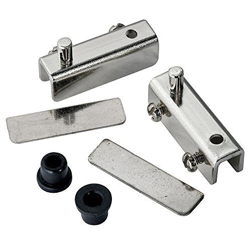 Glass Door Pivot Hinge, Polished Brass Pair