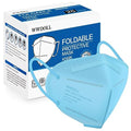WWDOLL KN95 Face Mask 25 Pack, 5-Layers Breathable Disposable KN95 Masks - color: Blue