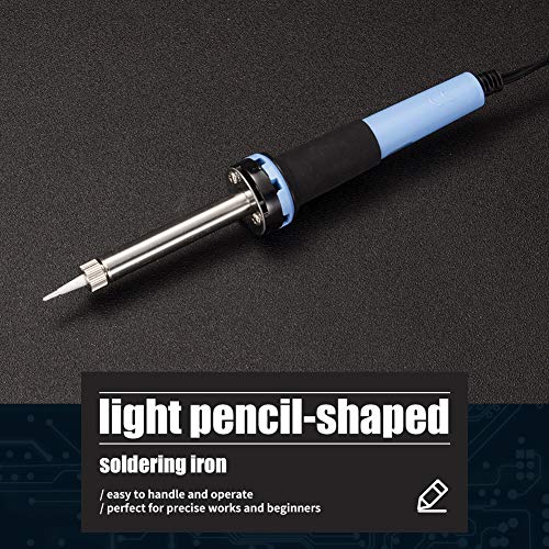 Soldering Iron Station Solder Kit - 48W 110V Soldering Tool Set Temp Adjustable Electric Welding for SMD/PCD/DIY Packed with Iron Tips/Solder Wire/Tip Cleaner/Solder Wire Holder
