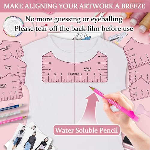 QUKLOGEN Sublimation Shirts Tool Kits with Portable mat for Ironing - color: Pink B