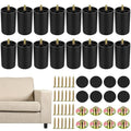 TURSTIN 16 Pack 3 Inch Plastic Furniture Legs with M8 T-Nuts Screws Tapered Sofa Couch and Chair Legs Replacement Furniture Leg for DIY Projects Sofas Coffee Tables Dressers Beds - size: 3 inch