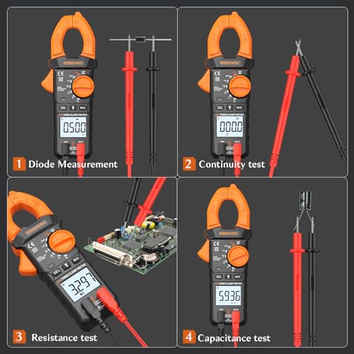 Digital Amp Clamp Meter Multimeter 4000 Counts,600A, AC/DC Voltage