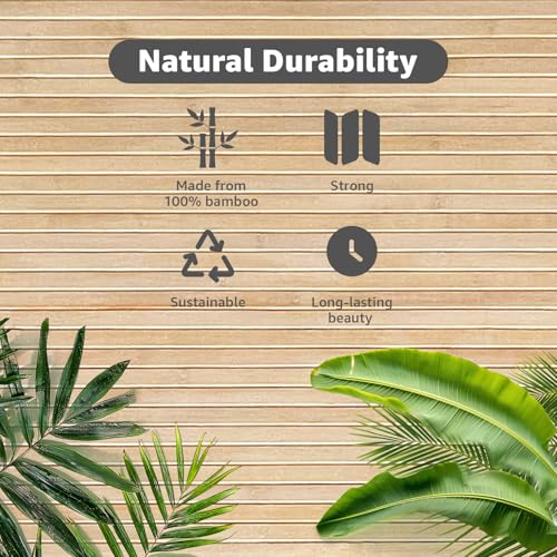 Art3d 48 x 96 in Pole Wrap Natural Bamboo Wall Panel, 1-Pack, Carbonized - color: Carbonized, size: 1-48 inches x 96 inches