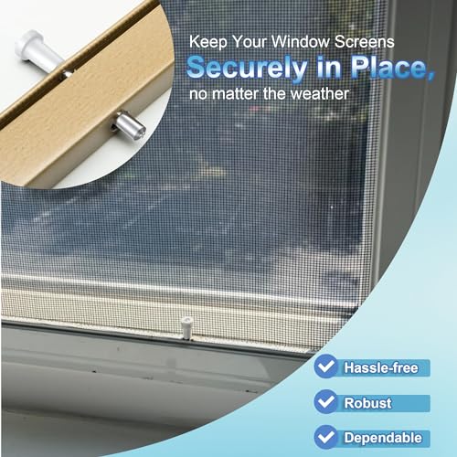 25 Pack Window Screen Plunger Latches with Caps White - color: White