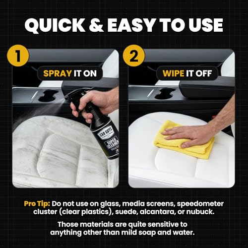 CAR GUYS Interior Car Cleaner for Tough Stains | Stain Remover for Car Seats, Carpet, Upholstery, & Leather | 18 Oz Kit with Microfiber Towel - size: 18 Oz Kit (w/ Towel)