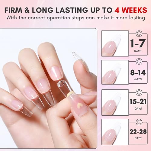 Makartt Gel Nail Glue: Solid Nail Glue for Press On Nails, 15ML 3D Gel UV Lamp Needed, Multifunctional Nails Tools Strong Adhesive Rhinestone Glues Gels for Charms & Gems, Ideal for DIY Home Salon Use - color: Clear Gel Nail Glue
