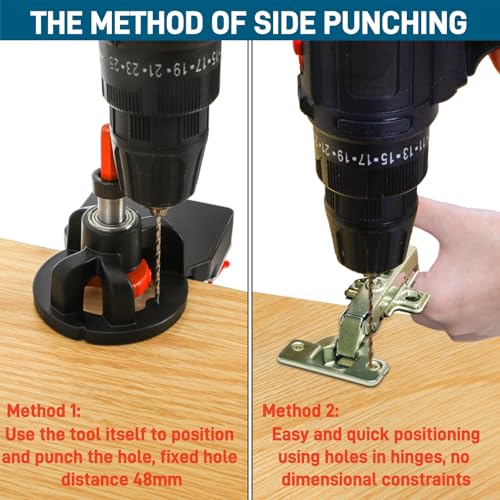 35 mm Concealed Hinge Jig with Quick Clamp, Adjustable Edge Distance