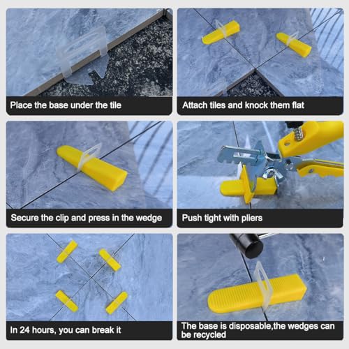 Tile Leveling Compounds System Plier Hand Floor Pliers Tiling Installation Locator Leveling System for DIY Ceramic Stone Wall Tile Spacers Adjustment yellow - size: Yellow tile plier