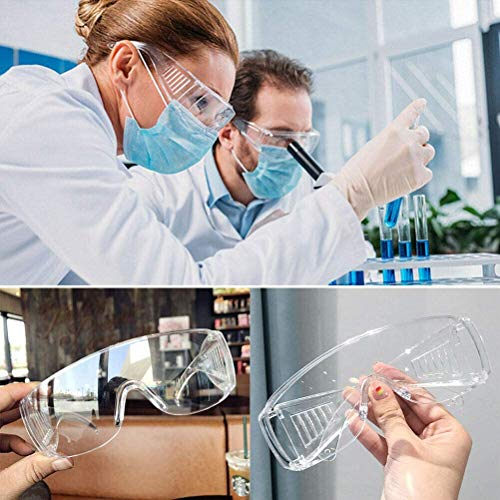Cindy's Tape Safety Anti Fog Goggles 3-Pack - Over Eyeglasses, Dust/Chemical Splash Proof | ANSI Z87.1 Certified Wrap-Around Eye Protection for Lab, nurse, Construction