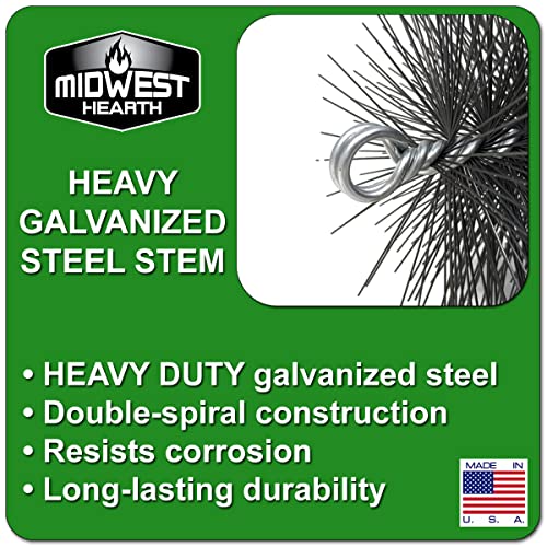 Midwest Hearth Wire Chimney Cleaning Brush (9-Inch Round) Made in USA - size: 9-Inch Round