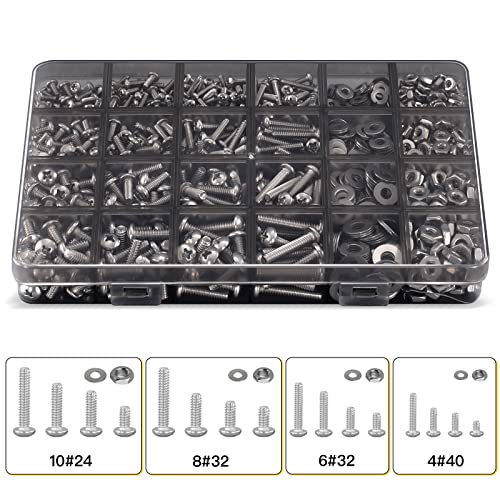 710PCS Machine Screw Assortment, Stainless Steel Phillips Pan Head Kit