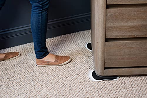 Furniture Slides for Carpet, Large (9” x 6”) - Easily Move Sofas, Loveseats, Cabinets, Bookcases, and More (4 Slides per Set) - size: 9" x 6"
