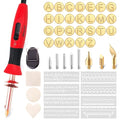 Wood Burning Pen Kit Leather Burner Tool | 26 Letter | 8 Stencil