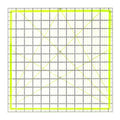 UOOU 12.5 inch Quilting Ruler, Square Quilting Rulers Fabric Cutting Ruler - color: Green-Outsize