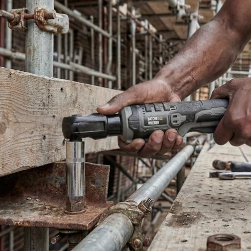 3/8" Cordless Ratchet Wrench Fit DEWALT 20V Battery, 88Ft-lbs(120N.m)500RPM - color: Gray