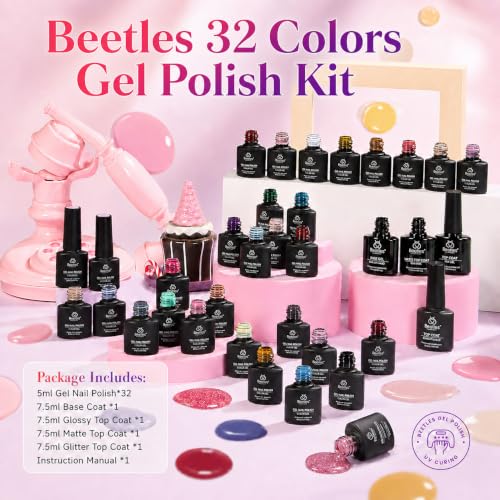 Beetles Fall Gel Polish Set, Fingertip Palette Collection, 32 Colors - color: 0-0 Fingertip Palette