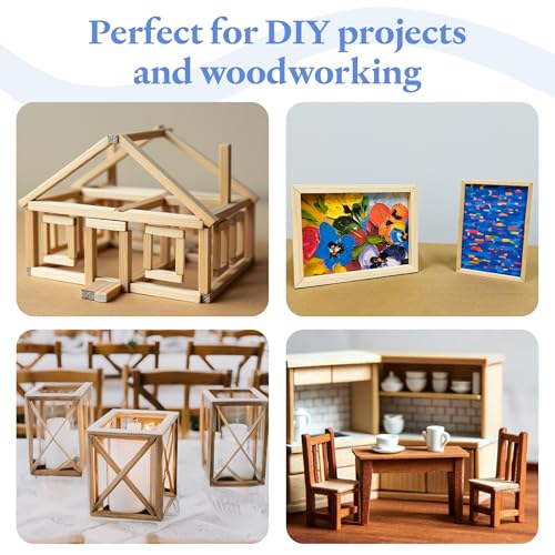 DIY Wooden Square Dowel Rod 1/4-inch x 12 Pack of 100 Hobby Wood Sticks for Crafts, Wood Trim & Architecture Model Making, by Woodpeckers - color: Pack of 100, size: 12 inch, 1/4 inch thick