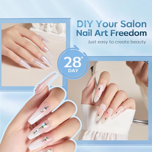 modelones 10 in One X Nail Gel Glue Gel Base Coat Brush On Nail Polish - color: Gel Nail Glue Clear