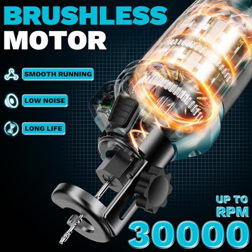 OCHESI Cordless Drywall Cut-Out Tool Compatible with Makita 18V Battery, 3 Speed Adjustable Brushless Rotary Saw with Up to 30000 RPM,Compact Spiral Saw Kit for Wood,Drywall,Tiles,plastic, (Tool Only)