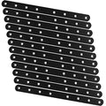 12 PCS 10 Inch Mending Plate Black Straight Braces for Wood Heavy Duty Corner Braces Straight Metal Brackets with Holes Flat Metal Bar Connector Mending Joining Bracket for Repair Fixing Fence Shelves