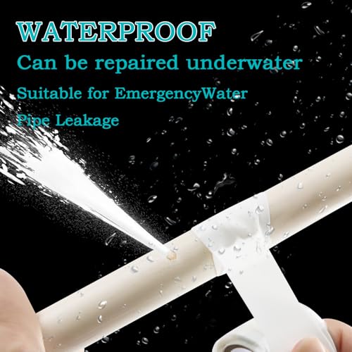 Self Fusing Silicone Tape 2 Rolls 1 in x 5' White Waterproof Rubber Leak Proof Sealing Rubber Self-amalgamating Tape for Emergency Hot and Cold Water Pipe Repairs and Tool Fixation - size: 2 Rolls - 5 ft - White - 20 mil Thickness