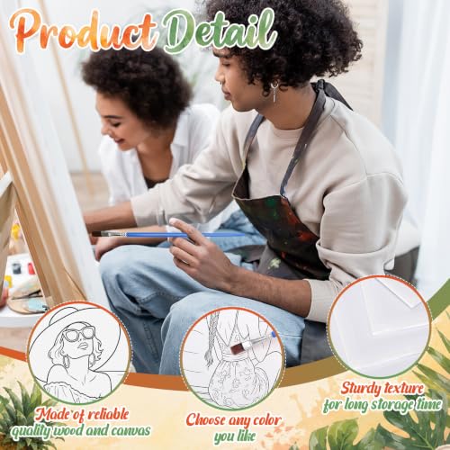 Sherr 140 Pcs 20 Set Pre Drawn Canvas Painting Kit, Summer - style: Summer
