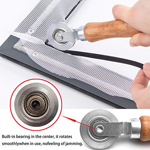 BAYTORY 3Pcs Screen Rolling Tool Kit for Installing Door Mesh Screens Window - style: Stainless Steel