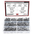 DYWISHKEY 320 Pieces #6#8#10 Stainless Steel 304 Phillips Flat Head Self-Tapping Screws, Wood Screws Assortment Kit - size: #6#8#10