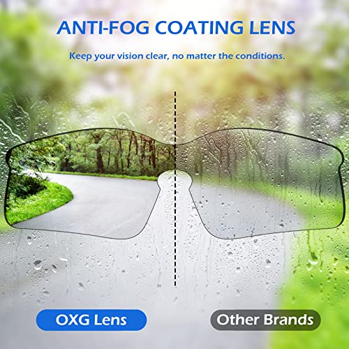 OXG 6 Pack Anti-Fog Safety Glasses, ANSI Z87+ Impact & Scratch Resistant Protective Eyewear for Work, Lab, Construction - color: Clear
