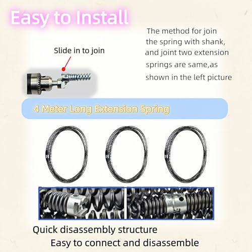 10 - Piece Drain Snake Cutter and Auger Set, High - quality, Fits for RIDGID C8 5/8" Drain Snake Cable 62270