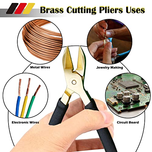 WEDO Brass Diagonal Cutting Pliers 10", Side Cutter with Non-Slip Handle, Side Cutting Pliers - size: 10"Diagonal Cutting Pliers