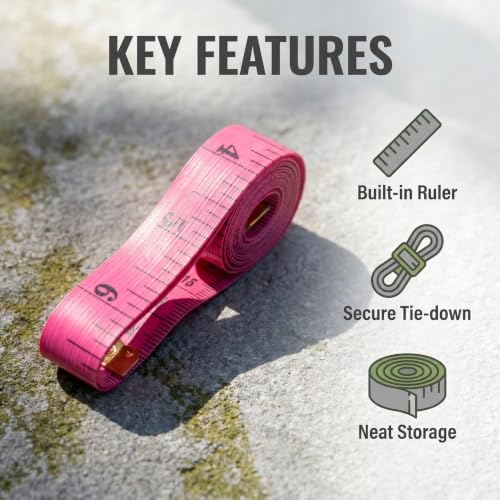 Measuring Tape for Body Measurements, Soft Tape Measure Double Scale, Has 150 Centimetre Scale on Reverse and Front 60 Inch - color: Red
