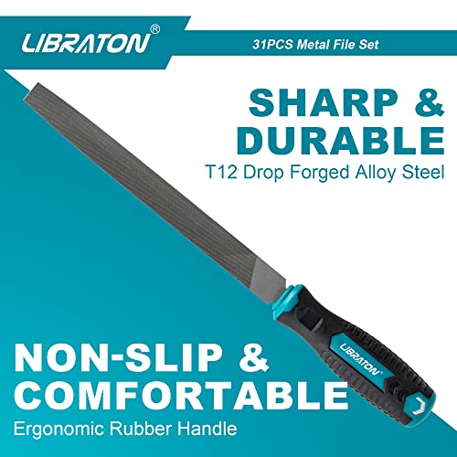 LIBRATON 31PCS Metal File Set, Metal Files, 12 Needle Files - style: Metal File-31PCS