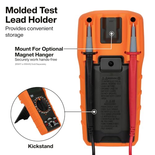 Klein Tools 69149P Electrical Test Kit with Digital Multimeter, Non-Contact Voltage Tester and Electrical Outlet Tester, Leads and Batteries - size: Manual-Ranging Kit