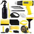 Vinyl Wrap Tool Kit with 2000W Heat Gun, Window Tint & PPF Tools - color: yellow&black