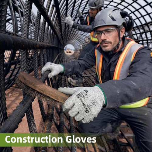 Schwer 6 Pairs A2 Cut Resistant Work Gloves, Ultra Durable, LT5636, XL - size: X-Large
