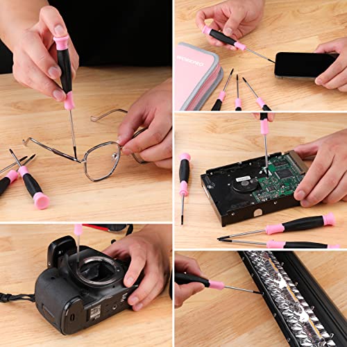 WORKPRO 10-Piece Precision Screwdriver Set with Pink Pouch - Pink Ribbon - color: Pink