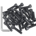 35 Pieces M6 x 25mm Socket Head Cap Screws, Thread Pitch 1.0mm, Sutemribor M6 Black Screws, 12.9 Grade Alloy Steel, Black Oxide Finish, Fully Threaded - size: M6 x 25mm, style: Socket Head