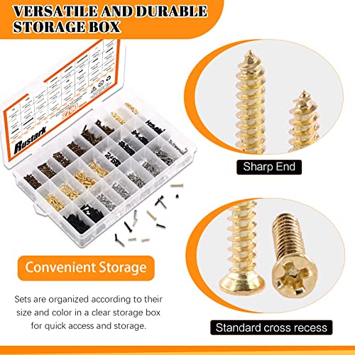 2200Pcs M2 M2.6 Flat Head Phillips Cross Small Wood Screws Tapping Screws Electronic Screws Assortment Kit 5mm 6mm 8mm 10mm 12mm 16mm Tapping Screws Small Metric Micro Screw Set