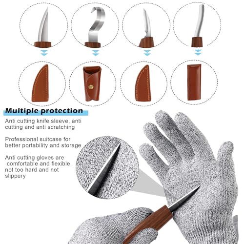 Wood Carving Kit,23pcs Wood Carving Tools with 4 Wood Carving Knives 6 Detail Knives 6 Basswood Blocks,Square Handle Design Whittling Kit DIY Hobbies for Beginners Adults Kids Hobby(NewSet2) - size: 4PCS Flat Handle & Square Basswood