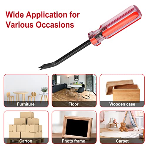 Staple Remover, Staple Puller, Upholstery Tools Staple Lifter, Double Prongs Design, Tack Puller Nail Puller for Removing Various Staples for Furniture, Floor, Wooden Case, Carton, Photo Frame, Carpet - size: Pack of 1
