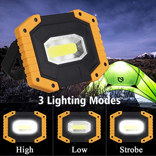 AUMIO 2-Pack Rechargeable COB LED Work Lights, Portable Flood Light