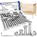 30 Sets M6 Barrel Nuts and Bolts Assortment, 20mm 25mm 40mm - size: 30 Sets M6 3 Size Kit
