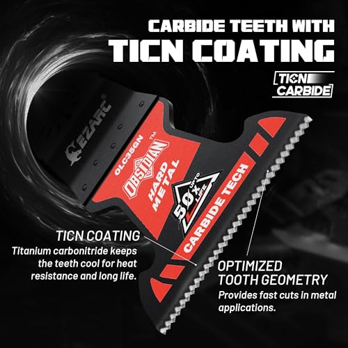 EZARC Obsidian Carbide Oscillating Saw Blades for Hard Metal, 10-Pack - size: 10 PCS