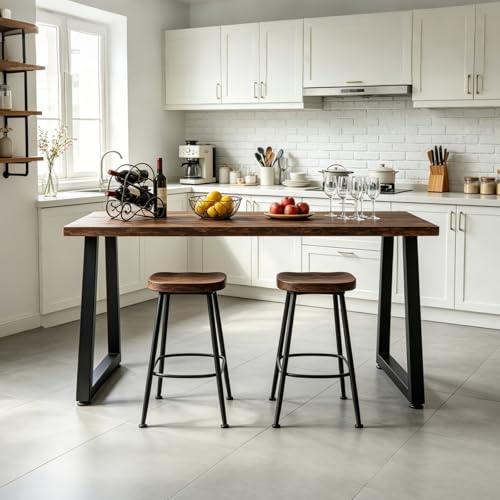 36 Inch Metal Bar Table Legs Set of 2 Black - size: H36" T1