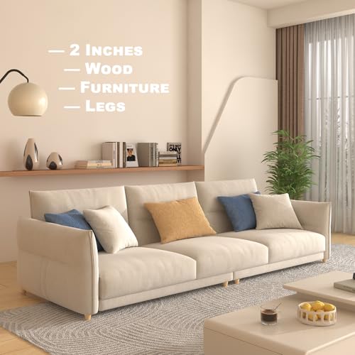 2 Inch Samll Round Solid Wood Furniture Leg Set of 4,Short Solid Wooden Sofa Legs Replacement for Furniture Couch Legs Dresser Legs Sideboard Recliner Couch Circle Chair Couch Riser Coffee Table - size: 2inch