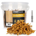 Deck Screws #8 x 2’’, T25 Star Torx Drive Flat Head Wood Screws, Tan, 5lb - color: Tan, size: 8X2’’